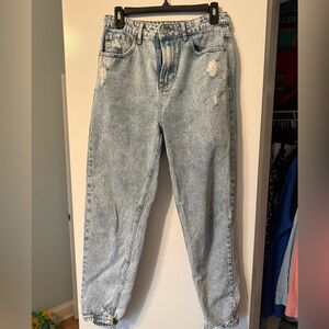 SHEIN Light Blue Distressed Jeans